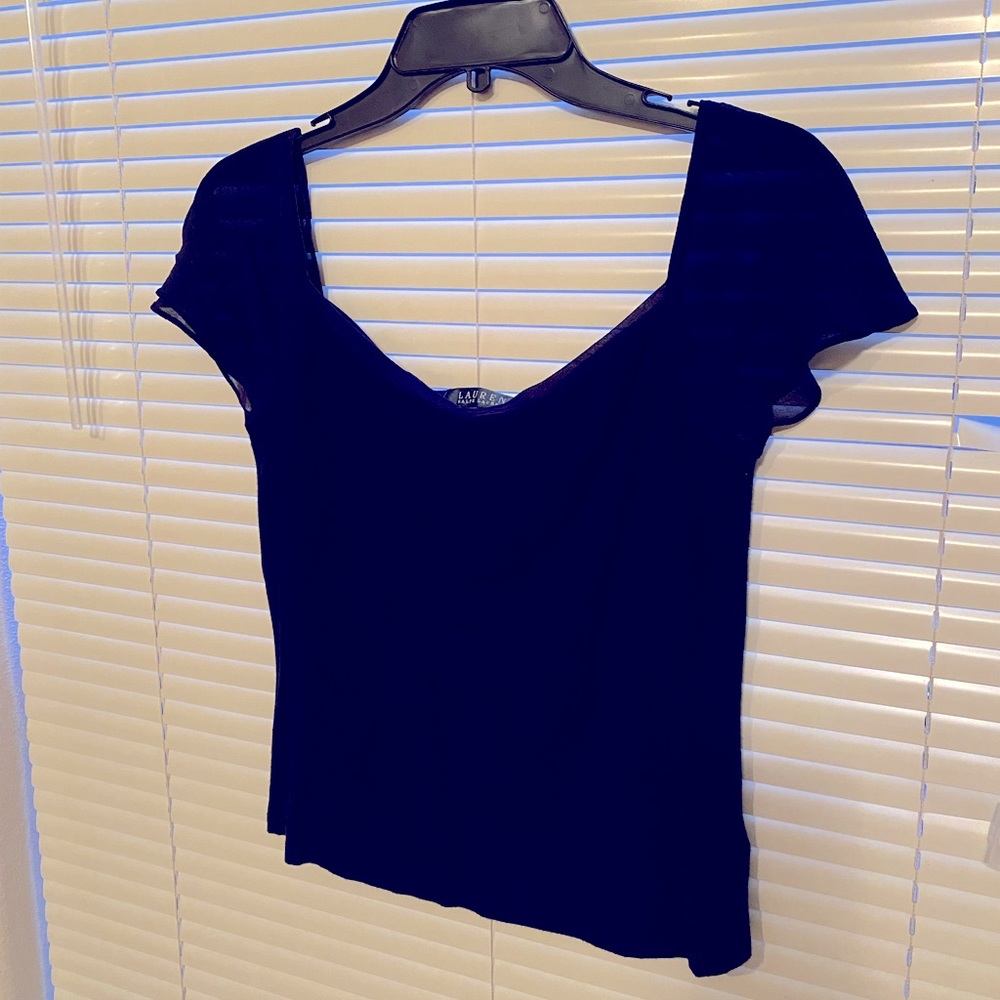 Ralph Lauren solid navy top
